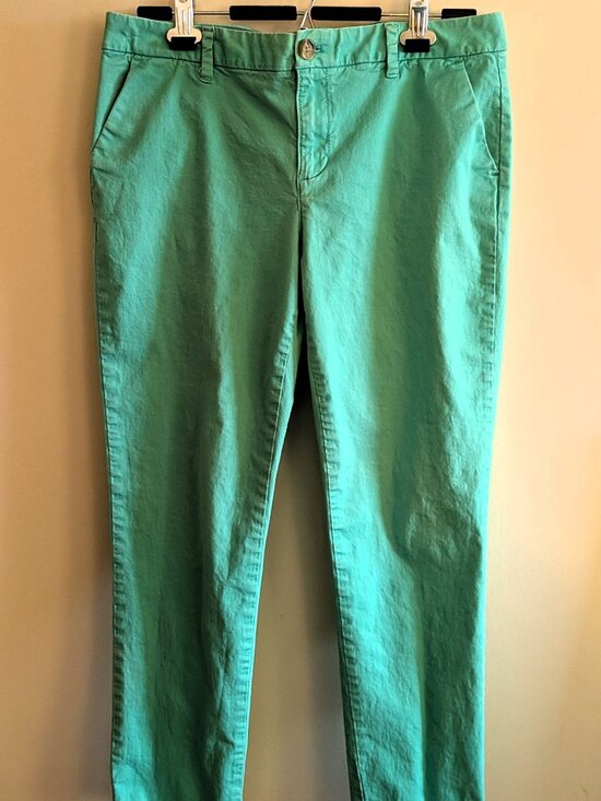 Tommy Hilfiger Pants - Tommy Hilfiger Stretch Slim Ankle Khaki Pants, Cropped Length, Green, Sz 10